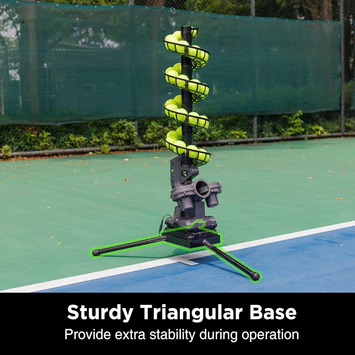 3807BH Tennis Ball Machine with Triangular Base