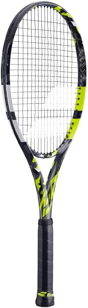 Pure Aero Tennis Racquet (7th Gen) Strung with Synthetic Gut at Mid Range Tension