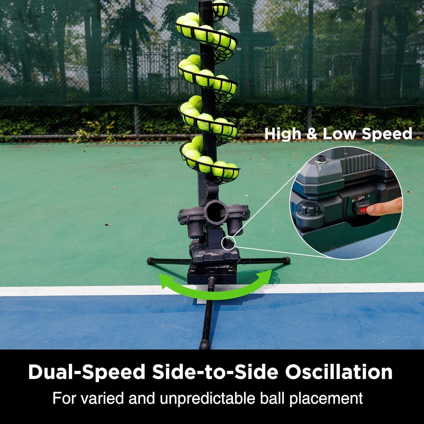 3807BH Tennis Ball Machine with Triangular Base